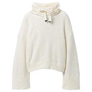 Prana Chanavey Funnel Neck Sweater - Medium - Medium ivory chenille bell sleeve